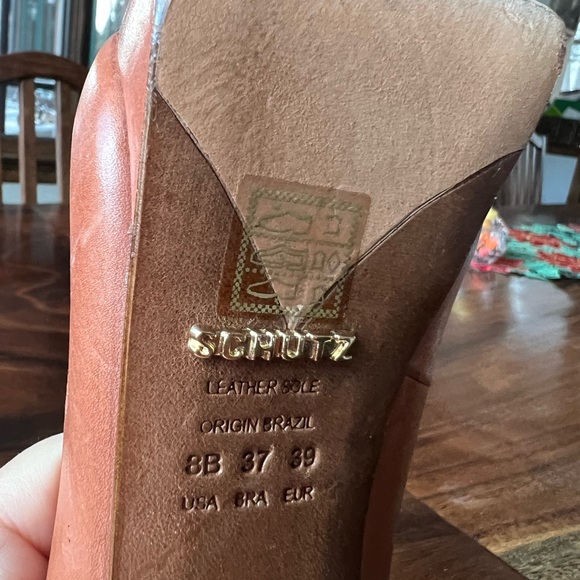 Schutz Pumps penny loafer platform 5.5 inch heel leather - Picture 7 of 7